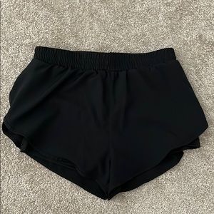Black shorts with spandex